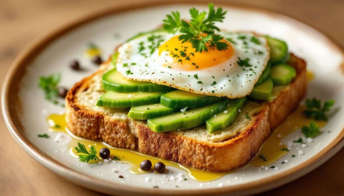 Avocado Toast au Concombre et Œuf au Plat