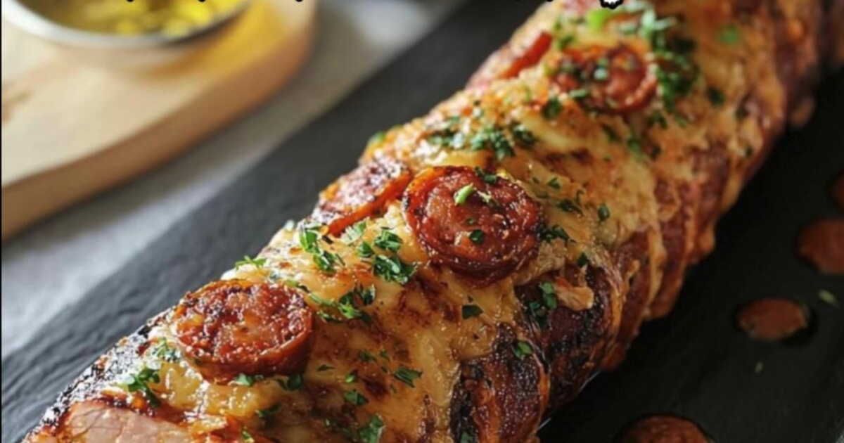 Un délice à partager : filet mignon farci au chorizo et Comté