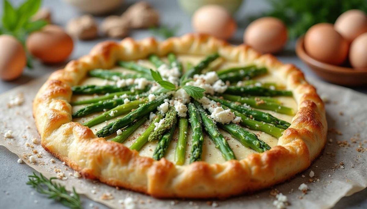 Tarte aux asperges et chèvre frais : une délicieuse recette à partager