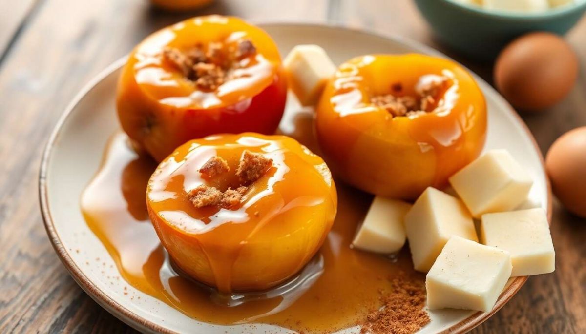 Un délice réconfortant : pommes au four caramélisées au miel