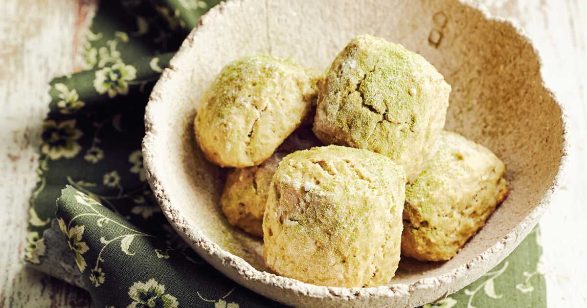 Scones au thé matcha