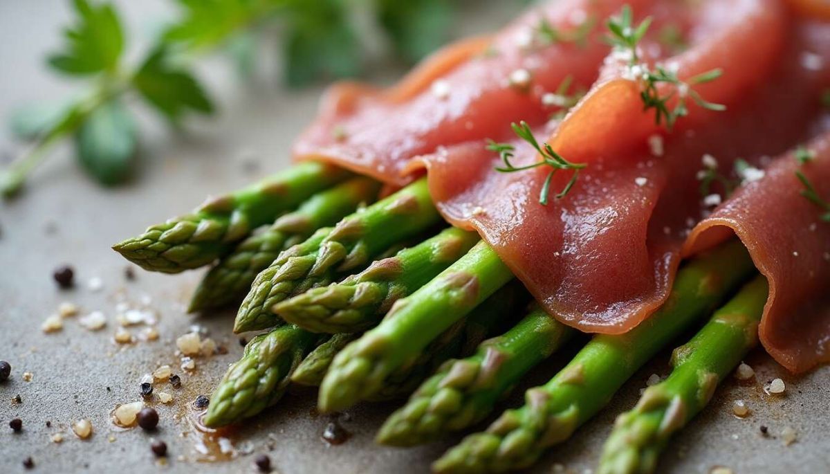 La délicatesse des asperges croquantes aux saveurs de viande des Grisons