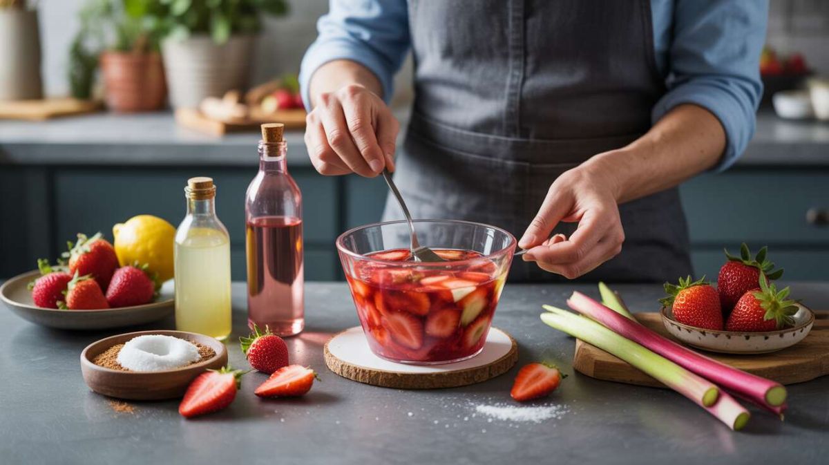 Compote de fraises et rhubarbe : un dessert léger à savourer