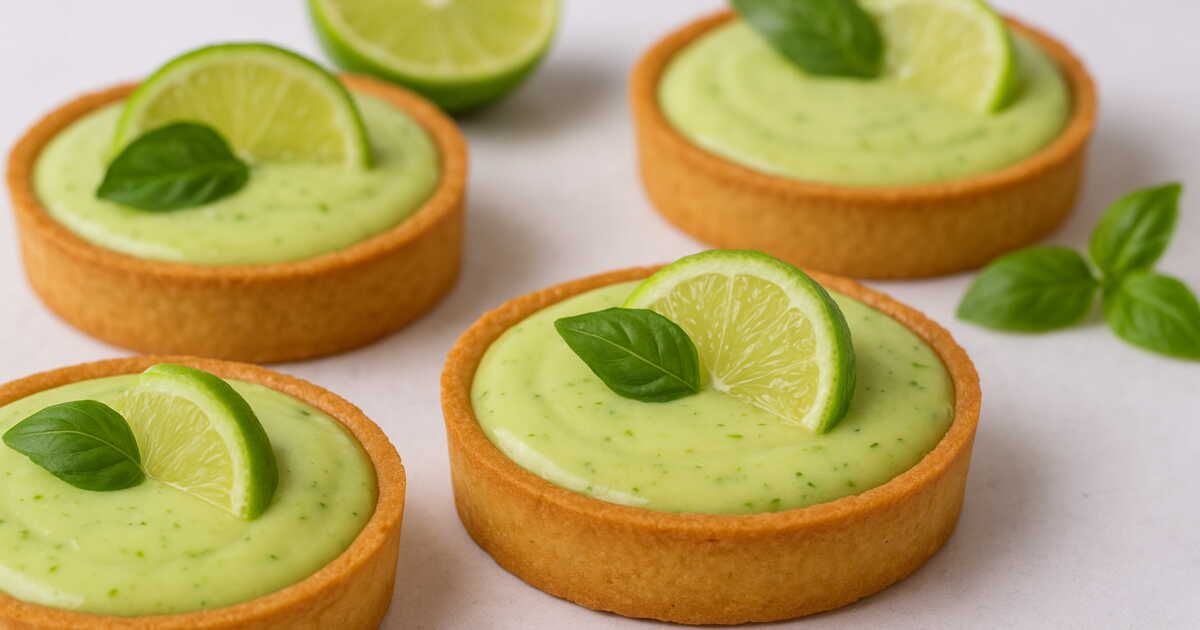 Un goûter frais et acidulé : la recette des tartelettes citron vert basilic