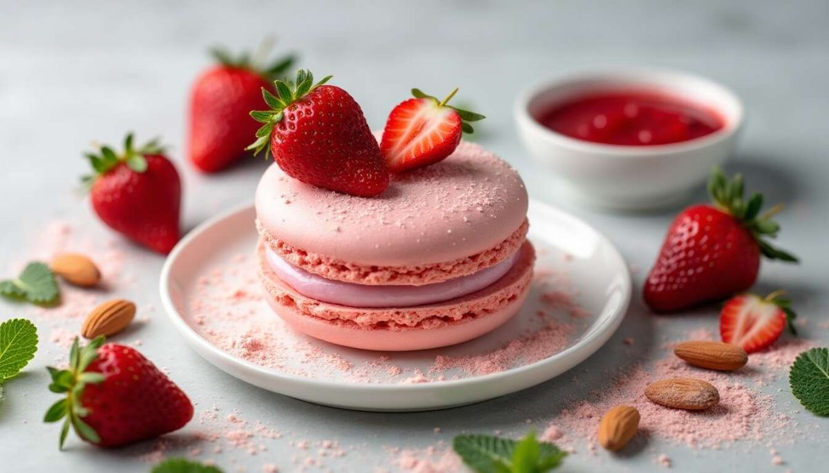 Créer un macaron géant aux fraises : une recette à couper le souffle