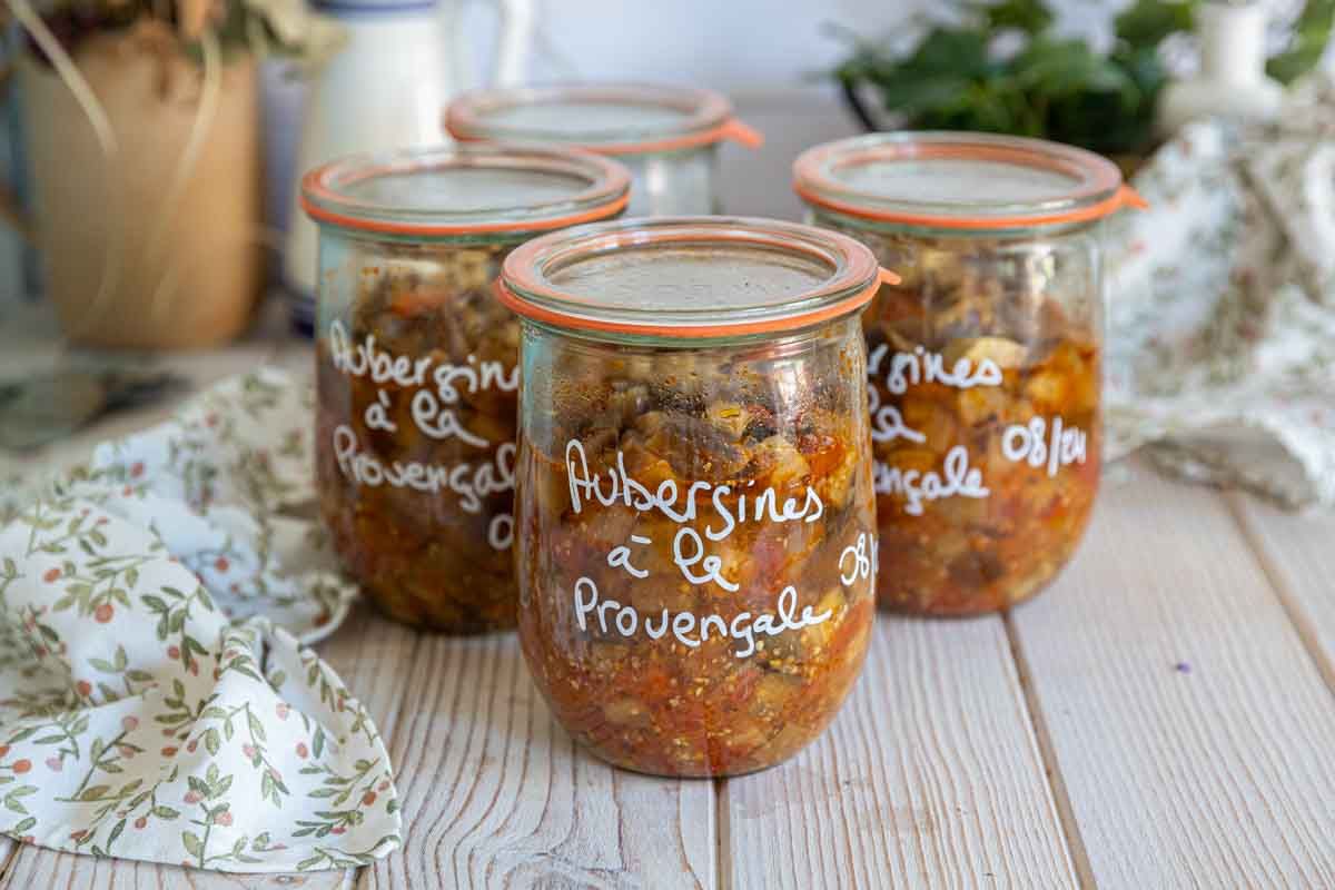 Aubergines à la provençale en conserve