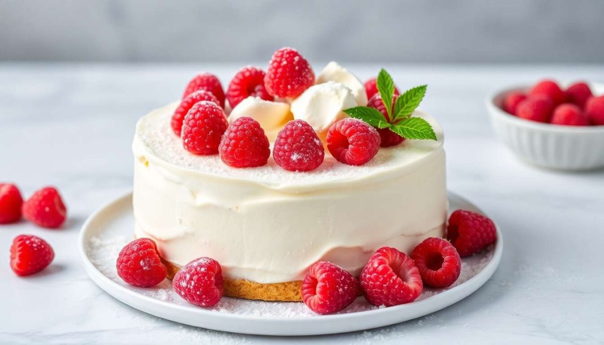 Une délicieuse escapade sucrée : gâteau mousse au mascarpone et framboises