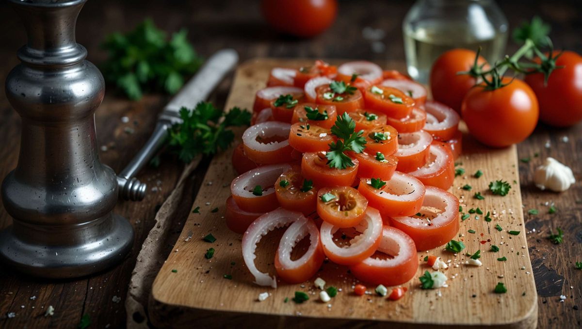 lamelles d'encornets à la tomate : une invitation culinaire à la mer