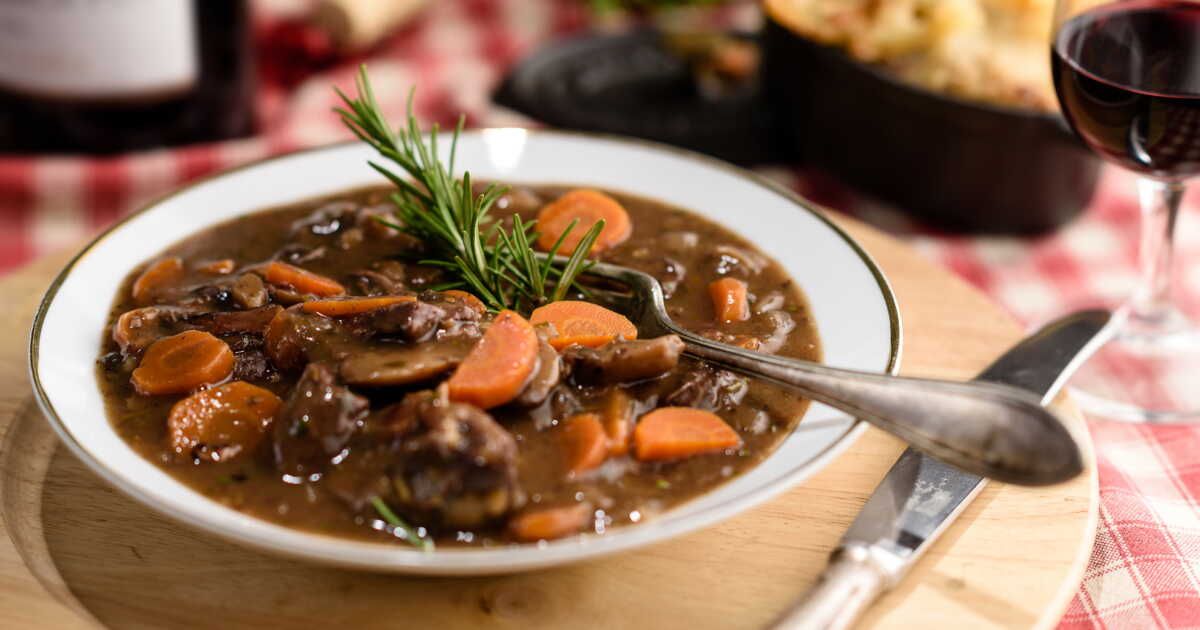 Une délicieuse version du bœuf bourguignon sans vin à savourer en famille