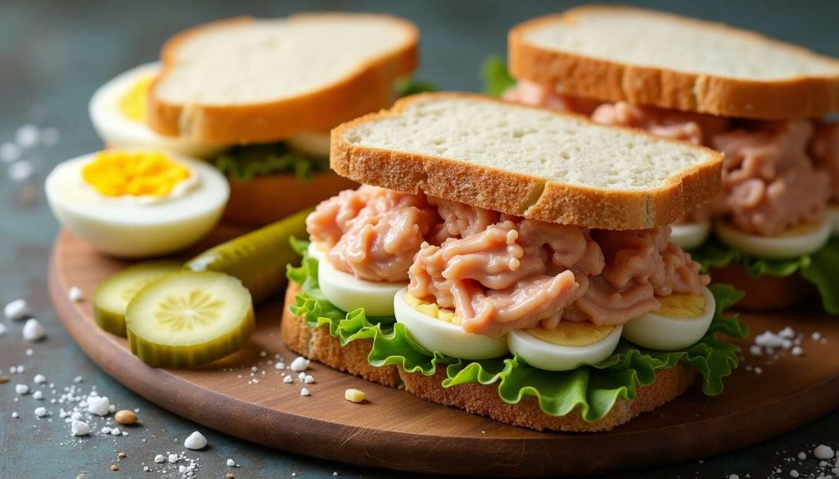 Un sandwich thon-œufs revisité : une explosion de saveurs