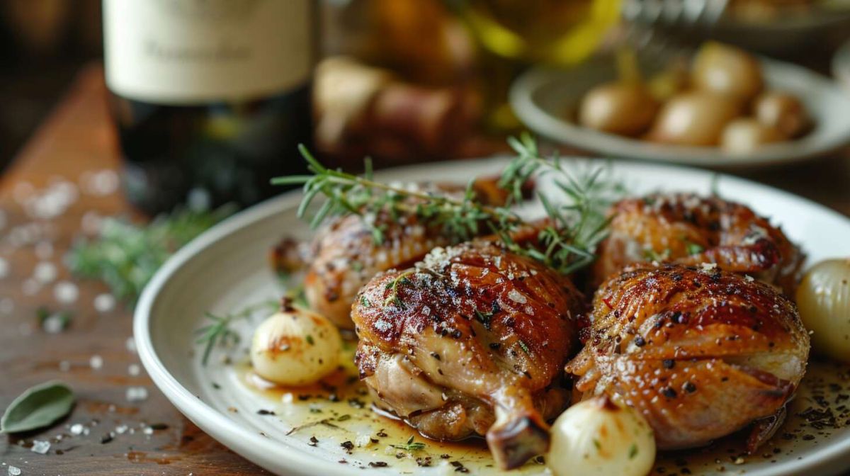 Savourez des cailles rôties aux échalotes pour un dîner raffiné