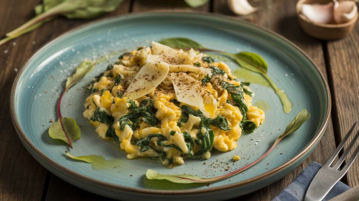 Une recette corse : œufs brouillés légers aux blettes