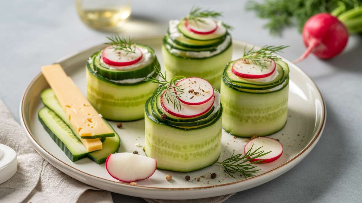 Rouleaux de concombre : une entrée croquante et rafraîchissante