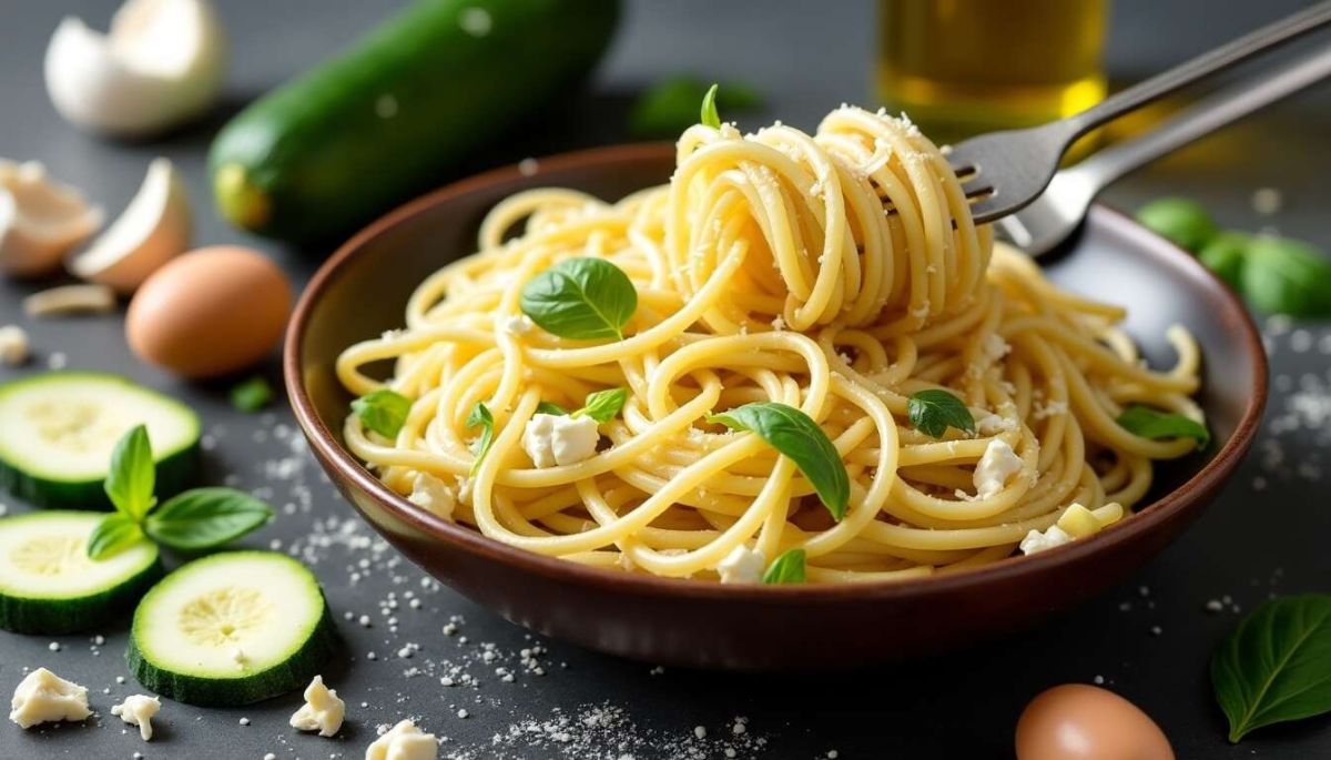 Pâtes aux courgettes et chèvre : un délice à savourer sans modération