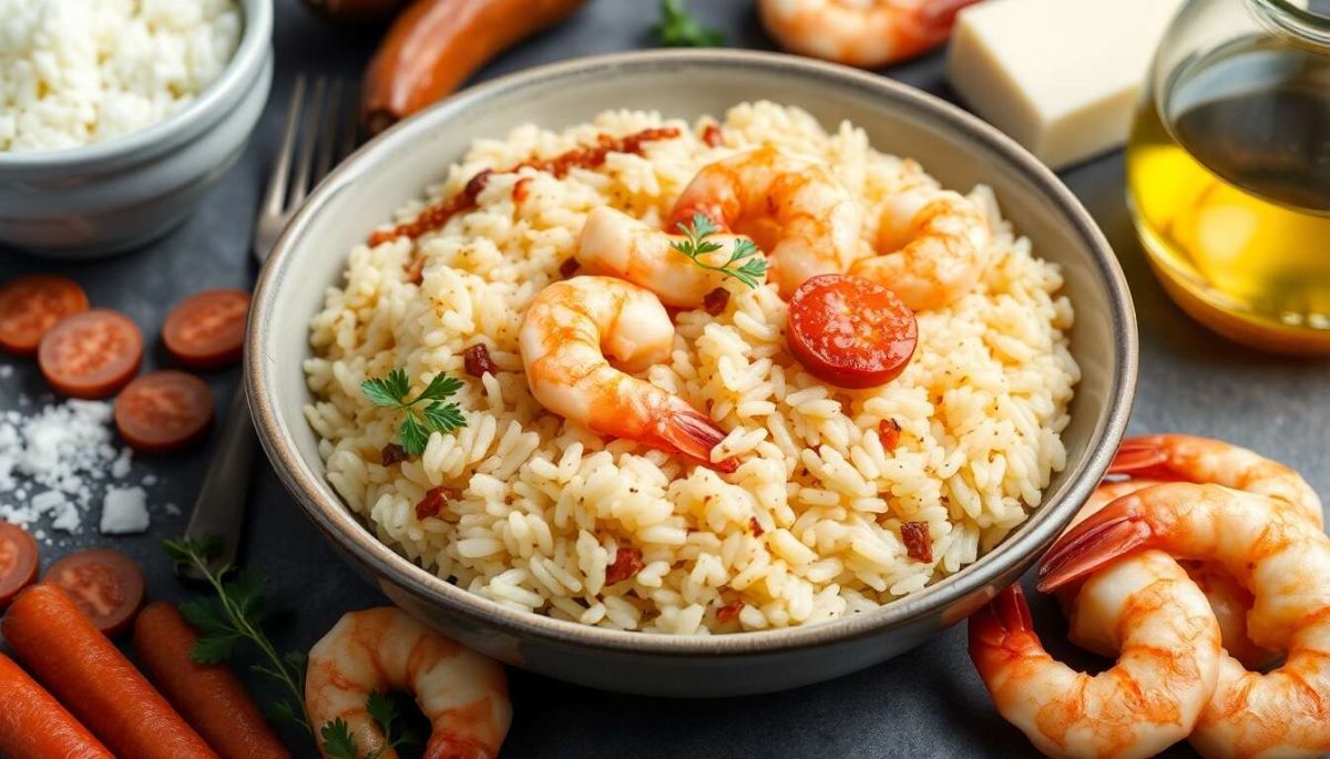 un risotto au chorizo et crevettes qui va faire sensation