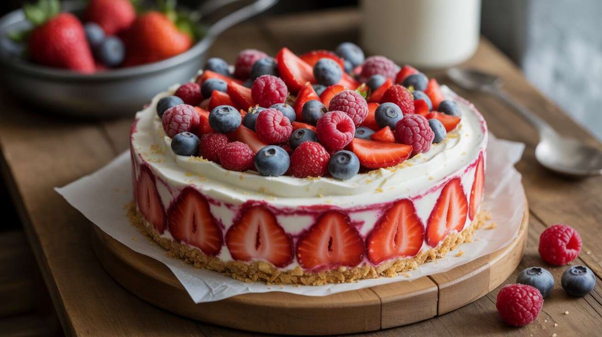 Un délice léger : la tarte aux fruits rouges sans cuisson