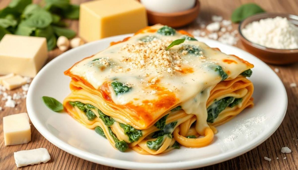 Un délice réconfortant : lasagnes d’épinards à la béchamel